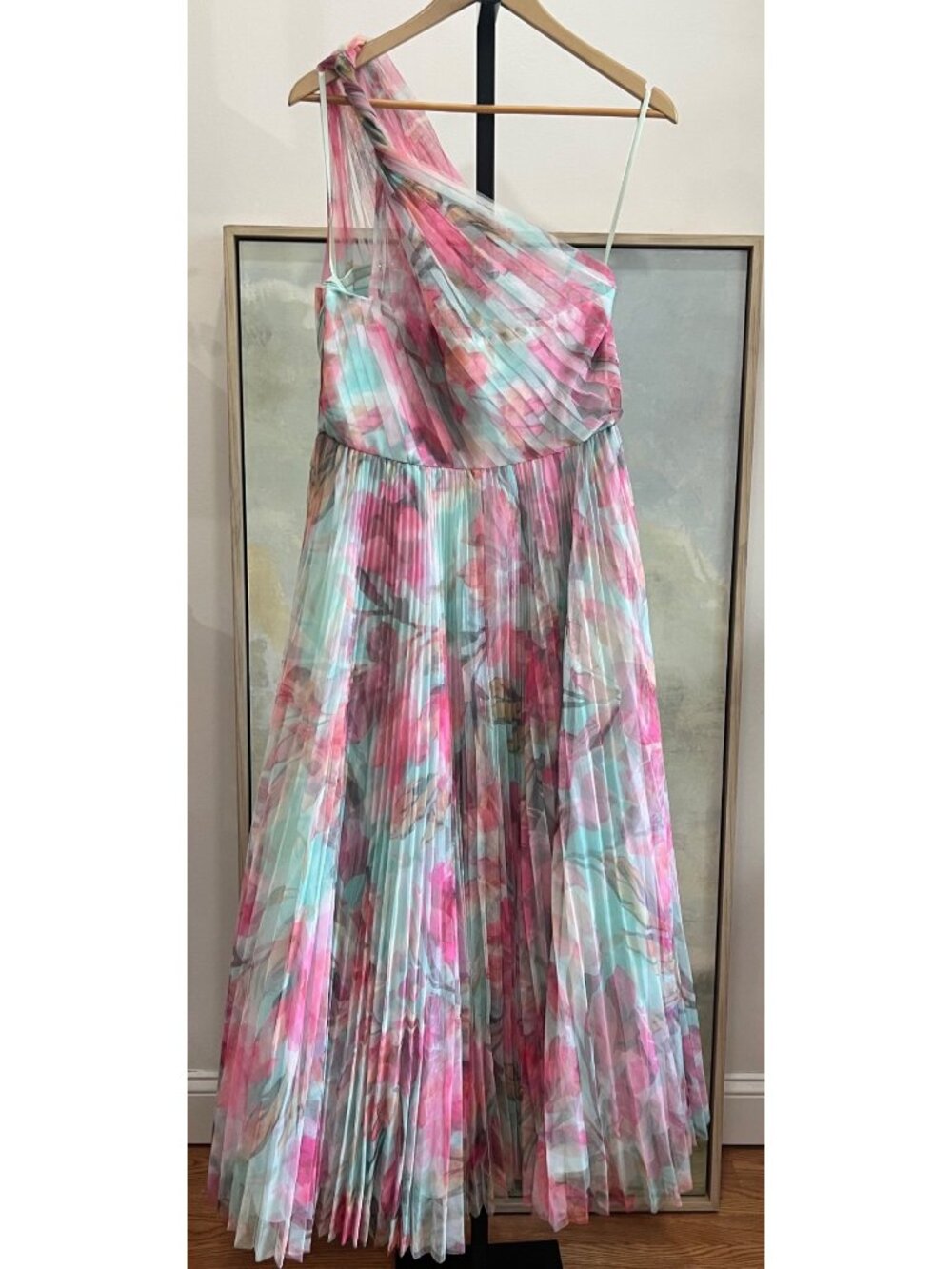 Anthropologie Hutch Phillippa Hutch Tulle One-Shoulder Midi Dress Size 10 - Picture 6 of 7